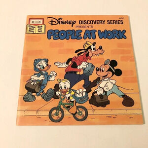 Vtg 1985 Disney Discovery Series Presents  People at Work Book Only No Tape